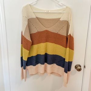 Color Block Knit Sweater